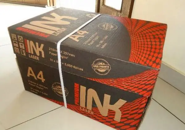 Papel A4 Caixa Fechada - 10 Pacotes c/ 500 Folhas Cada - Entrega grátis