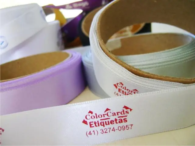 Fitas Cetim Etiquetas Impressão Hot Stamping Personalizadas p / casamentos, presentes, decoração