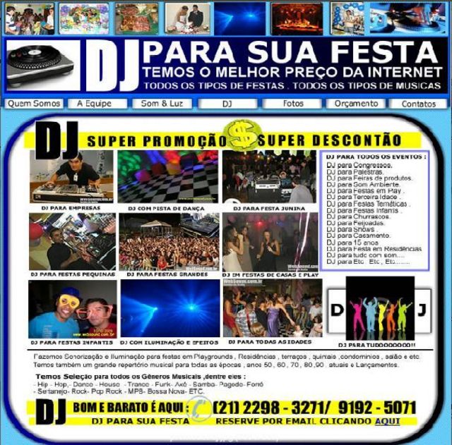 DJ, Som e Iluminação para Festa - Rio de Janeiro