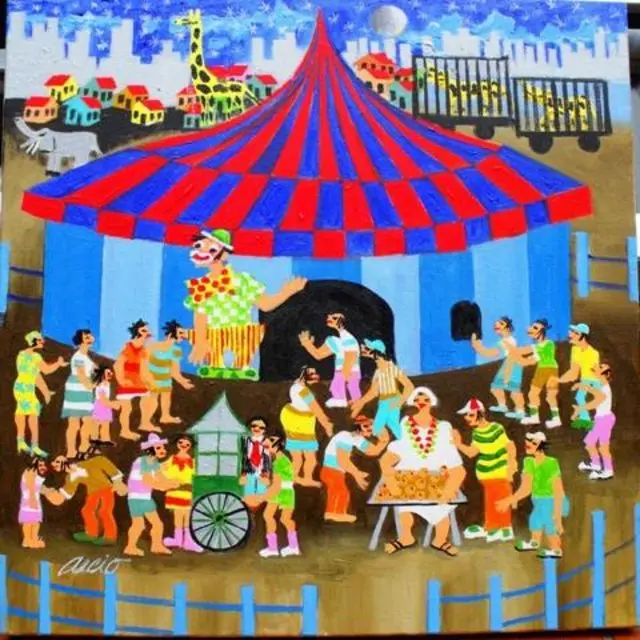 AECIO TEMA GRANDE CIRCO NA CIDADE MEDIDA 40X40 A.S.T