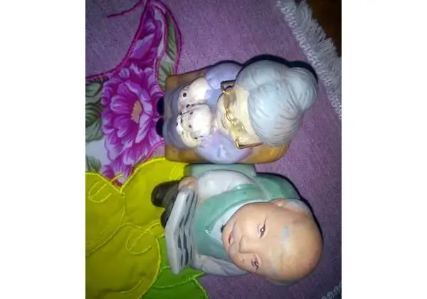Vovô e vovó em porcelana