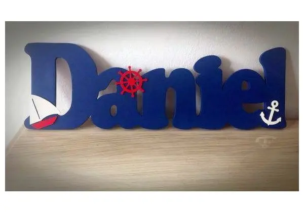 Nome decorativo para parede mdf 6mm com até 40cms de comprimento
