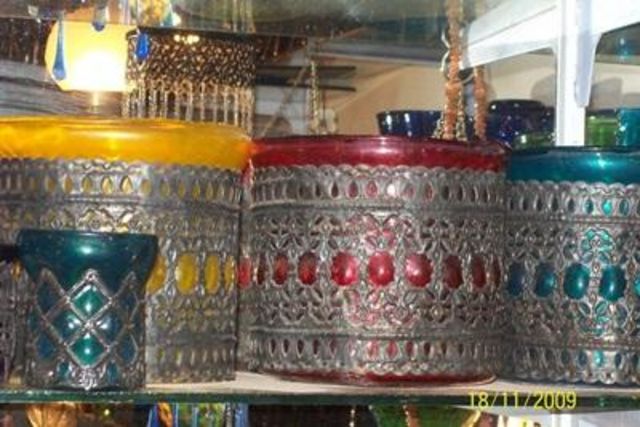 Lumiarias, Lustres Arabes e decorações de vidro importado do Egito