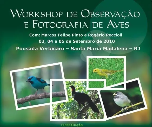 I Workshop de Observação e Fotografia de Aves - Santa Maria Madalena - RJ