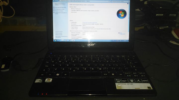Vendo Netbook Acer R$ 500, 00