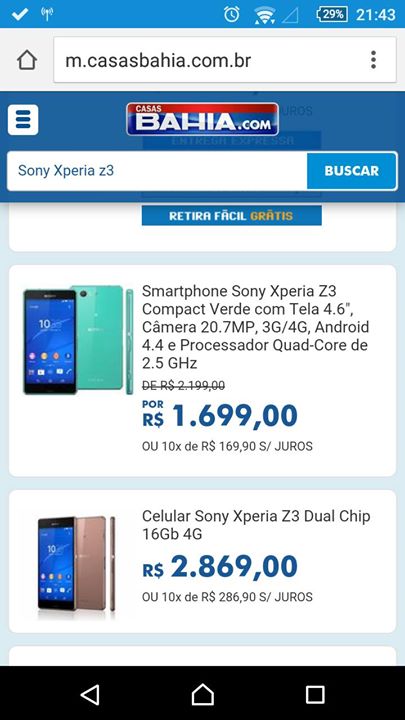 Sony Xperia z3 compacto