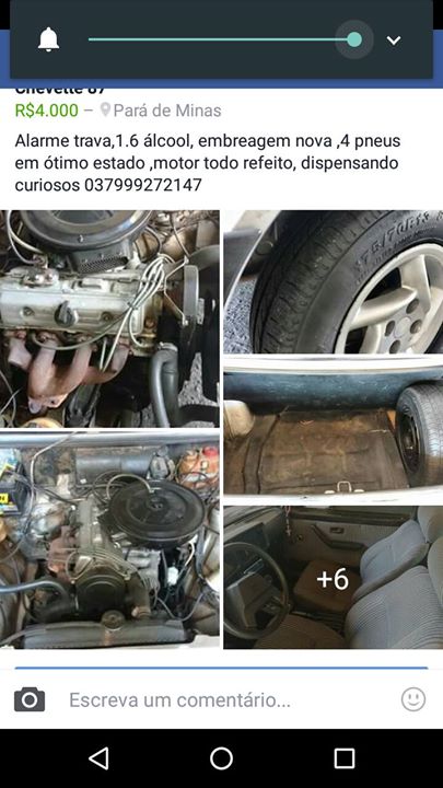 Chevette 87 R$ 4, 000 - Pará