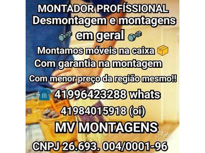 MONTADOR DE MÓVEIS PROFISSIONAL COM O MENOR PREÇO DA REGIÃO