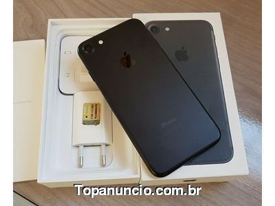 iphone 7 preto fosco 128gb >fotos reais< novinho na garantia ate final de março 2018
