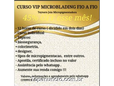 CURSO VIP MICROBLADING FIO A FIO REALISTA