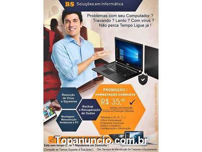 Promoção Formatação Notebook Computador Netbook : Oferecemos Outros Serviços Confira ! R$ 35 Jab