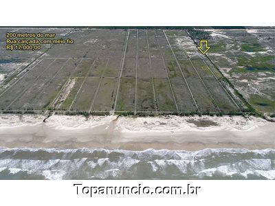 Terrenos escriturados, 200 mts do mar, POR APENAS R$ 17.000, 00