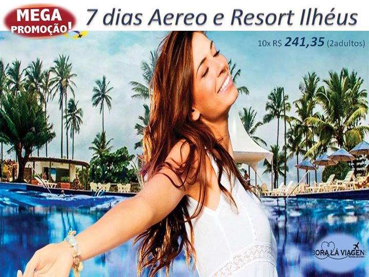 Pacote 7 dias Aereo Resort com cafe da amanha 2 adultos