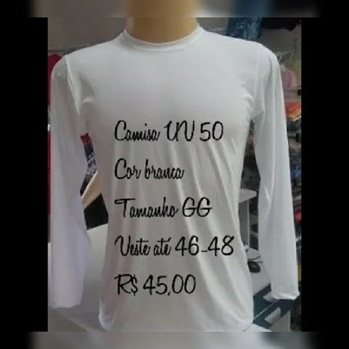 CAMISA UV 50 ADULTO TAMANHO GG