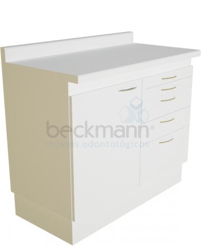 Armário Odontológico - Compact Duplo Light - porta prateleira / gaveteiro