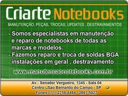 CRIARTE NOTEBOOK - MANUTENÇÃO ESPECIALIZADA EM NOTEBOOKS, TABLET