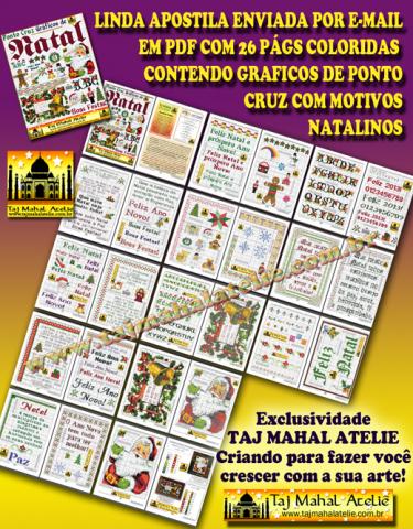 GRAFICOS DE NATAL PARA PONTO CRUZ APOSTILA DE ARTESANATO