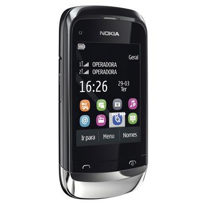 Celular Nokia C2-06 Grafite, Dual Chip, Touchscreen, MP3 Player