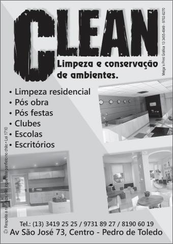 Clean-Serviços de Limpeza e Conservação de Ambientes