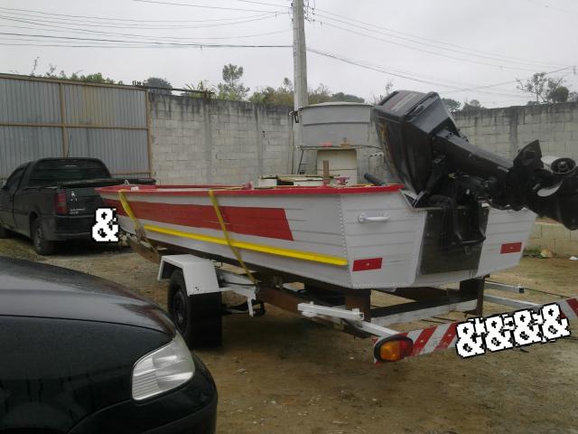 vendo barco de aluminio com carretinha e motor