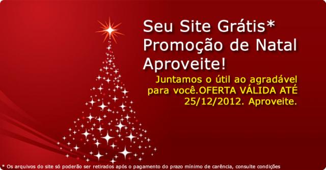 Site Grátis e personalizado - Promoção de Natal