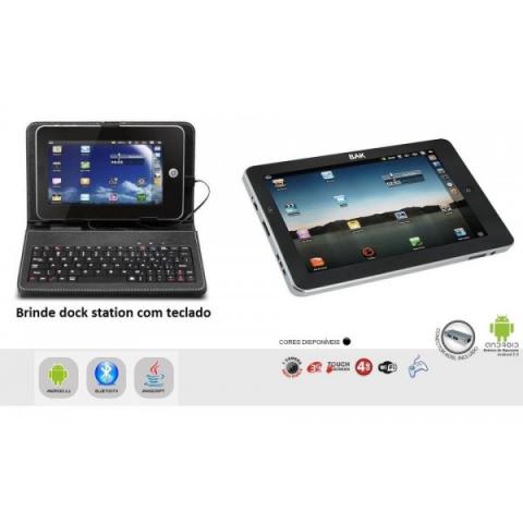 Tablet Bak 784 Com Teclado Android 2.2 Wifi 3g Bluetooth 4gb