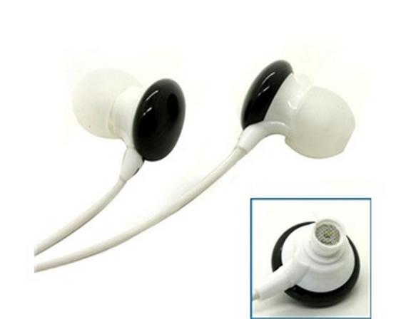 Fone de Ouvido 3, 5 milímetros para MP3 MP4 - Cor Branco e Preto