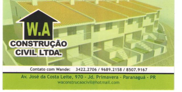 REFORMAS & CONTRUÇAO DE CASAS W.A WANDERLEI LTDA