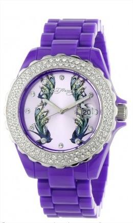 Relogio Ed Hardy Womens RXPU Roxxy Purple Watch