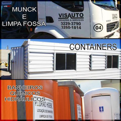 Containers, Banheiro Quimico, Munck e Limpeza de Fossa