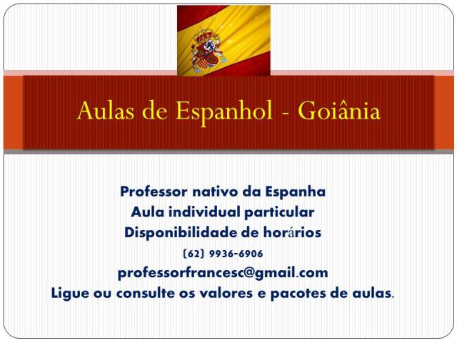 Aulas espanhol em Goiânia, professor nativo da Espanha