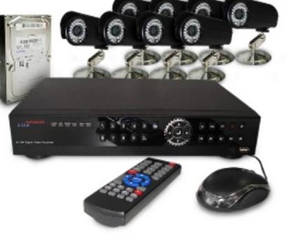 Kit DVR 8 canais + 8 câmeras + HD 500GB