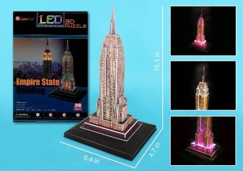 Brinquedo Daron Empire State 3D Puzzle with Base Lights