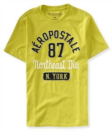 Camisetas Aeropostale Men's Northeast Division Graphic T Chilly Lime