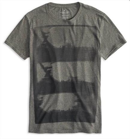 Camisetas American Eagle Men's Ae Photo Real T-Shirt City Grey 0164-3890