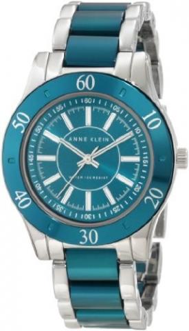 Relógio Anne Klein Women's 10/9981GNSV Teal Aluminum Bracelet Watch
