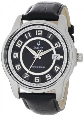 Relógio Bulova Men's 96B127 Precisionist Claremont Black Leather Watch