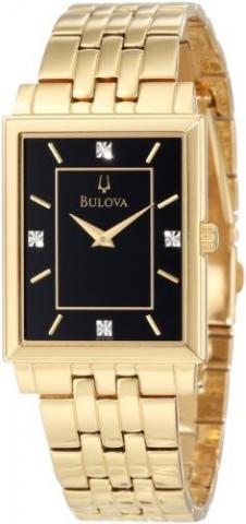 Relógio Bulova Men's 97D103 Diamond Classic Goldtone Watch