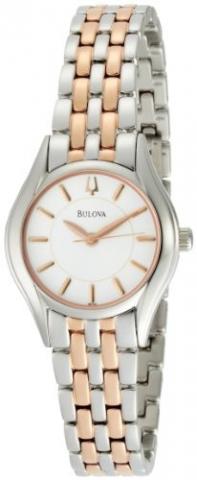 Relógio Bulova Women's 98L143 Silver White Dial Bracelet Watch