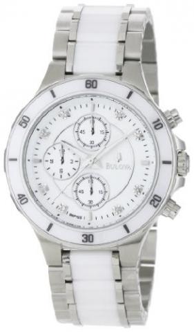 Relógio Bulova Women's 98P125 Substantial Ceramic and Stainless-Steel Construction Watch