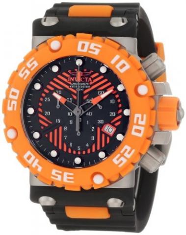 Relógio Invicta Men's 10039 Subaqua Nitro Diver Chronograph Black and Orange Dial Watch