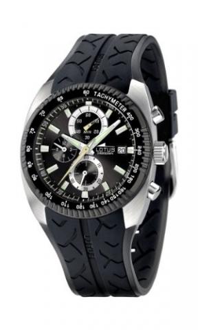 Relógio Lotus Men's SPORT L15423/3 Black Polyurethane Analog Quartz Watch with Black Dial