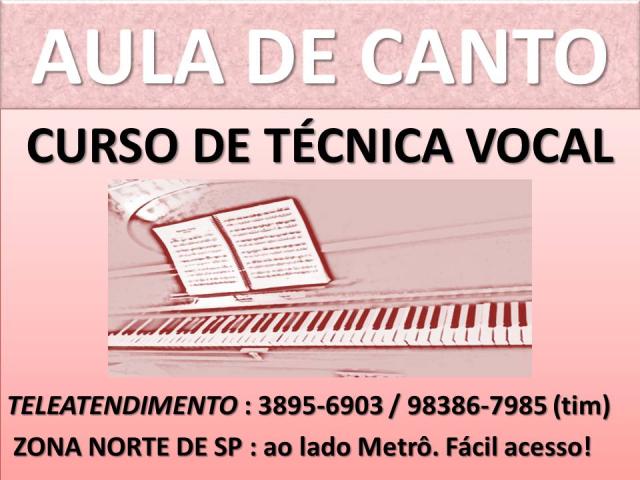 AULA CURSO DE CANTO E TECNICA VOCAL