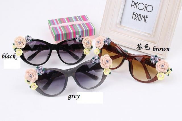Flor do vintage- Nova moda 2014 Luxo Rainha Sunglasses Mulheres Flor do vintage das meninas Oculos De Sol Acessórios óculos de sol óculos de sol popul