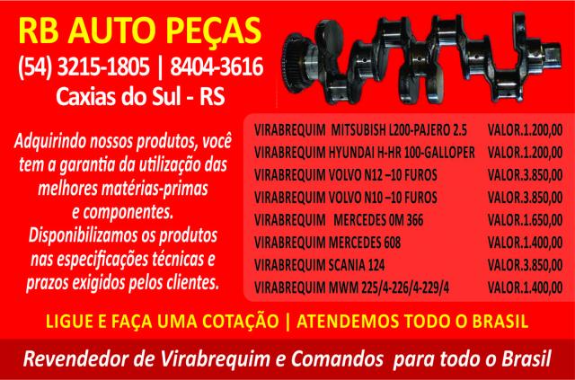 VIRABREQUIM CUMMINS 5.9 FONE 54-32151805 RB AUTO PEÇAS LT