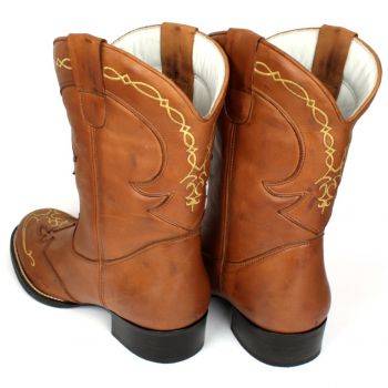Bota Texana Masculina Bordada no Cano Rodeio Boots
