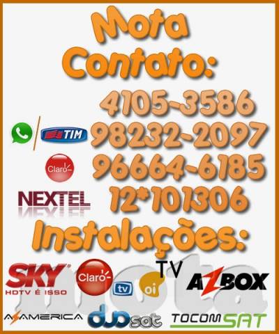 Instalação SKY, AZBOX, AZAMERICA, CLARO TV, OI TV ETC