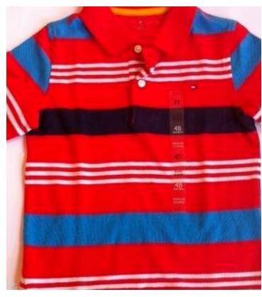 Tommy Hilfiger Camisa Polo Infantil Listrada por 87 reais