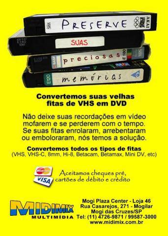 Conversão de fitas VHS para DVD