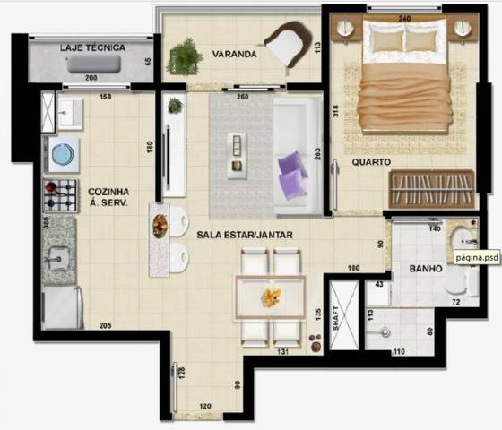 Apartamento 1 quarto c/ varanda 1 vaga - Águas Claras norte - Bem dividido - Condomínio com área de lazer completa